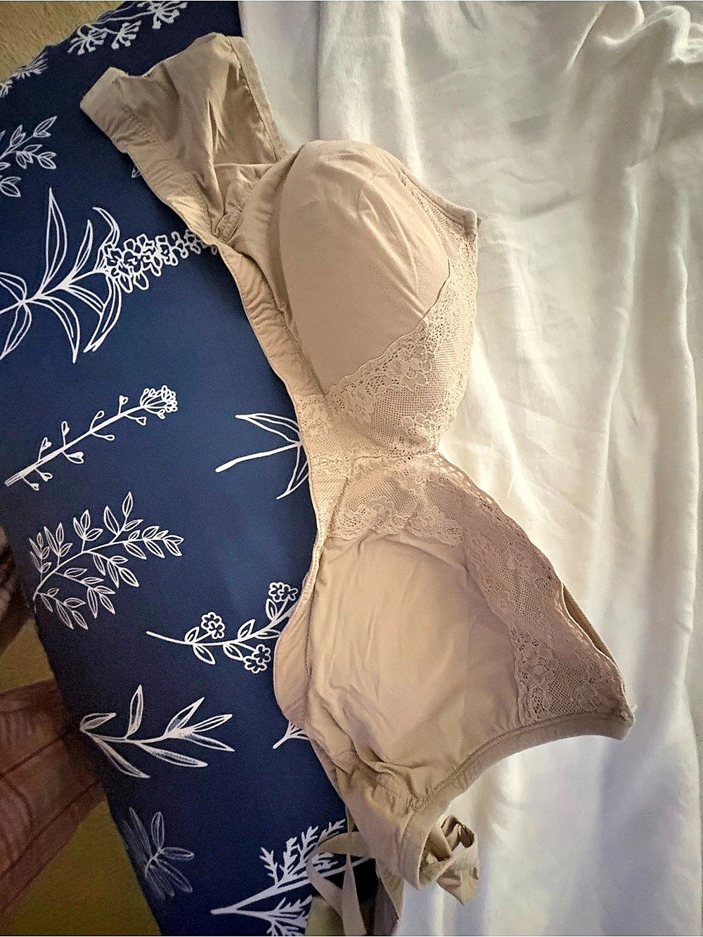 Beige Lace maternity Bra NO WIRES